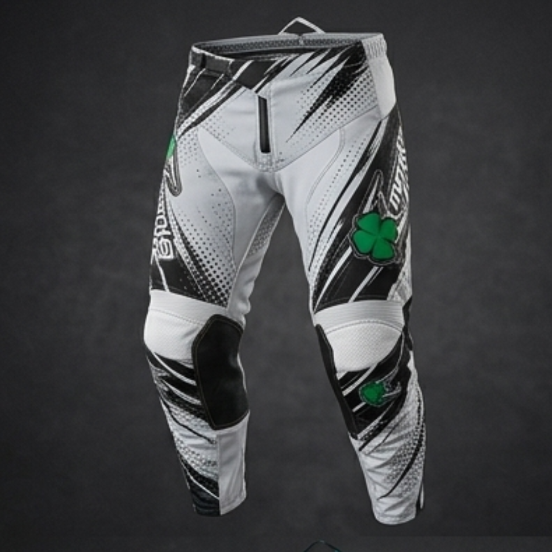 Calça Rider Branco Preto